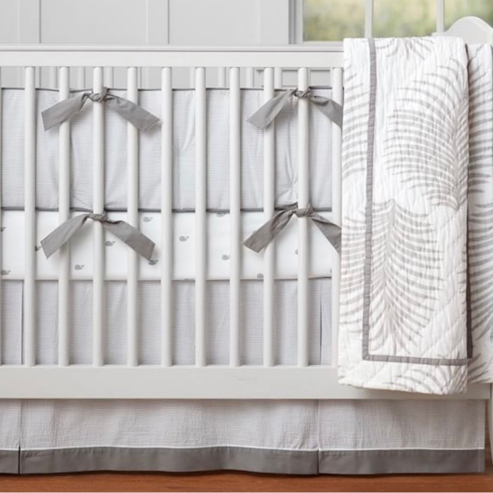 Pottery barn kids crib neutral bedding set